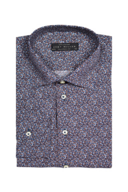 Фото рубашки Приталенный силуэт Рубашка JOHN MILLER, цвет синий