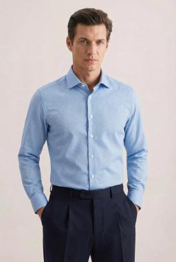 Фото рубашки Shaped Fit Рубашка SEIDENSTICKER, цвет голубой